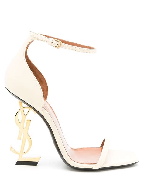 yves saint laurent white crystal heels|ysl high heels price.